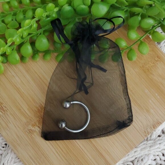 2/$25-Sterling Silver Ball Student Tipped Belly Ring Unused - Picture 4 of 7